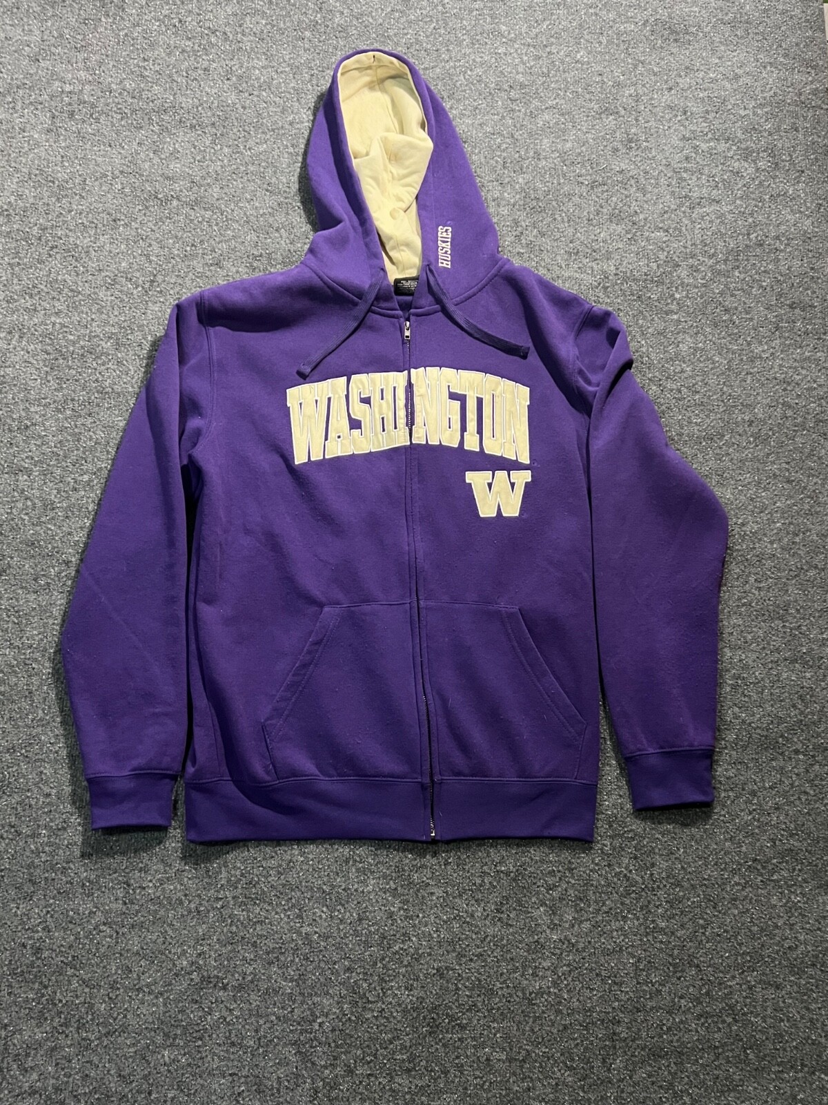 Colosseum Washington Huskies Mens Medium Purple Full-Zip Hoodie