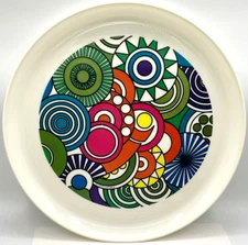 Rare 1969 MCM DEKA Plastics Psychedelic Op Art Serving Platter Groovy Funky SEE