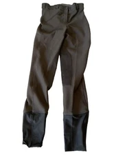 Tuffrider Womens 26 Rib Knee Patch Breeches Jodhpurs Pants Dark Gray NWT Riding