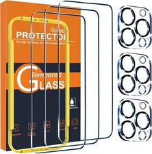 3 Protector de Pantalla y Camara Lente Vidrio Templado para iPhone 15 PRO MAX