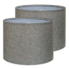 Drum Lamp Shades Set of 2 Linen Lamp Shade for Table Lamp 13" Top x 13" Botto...