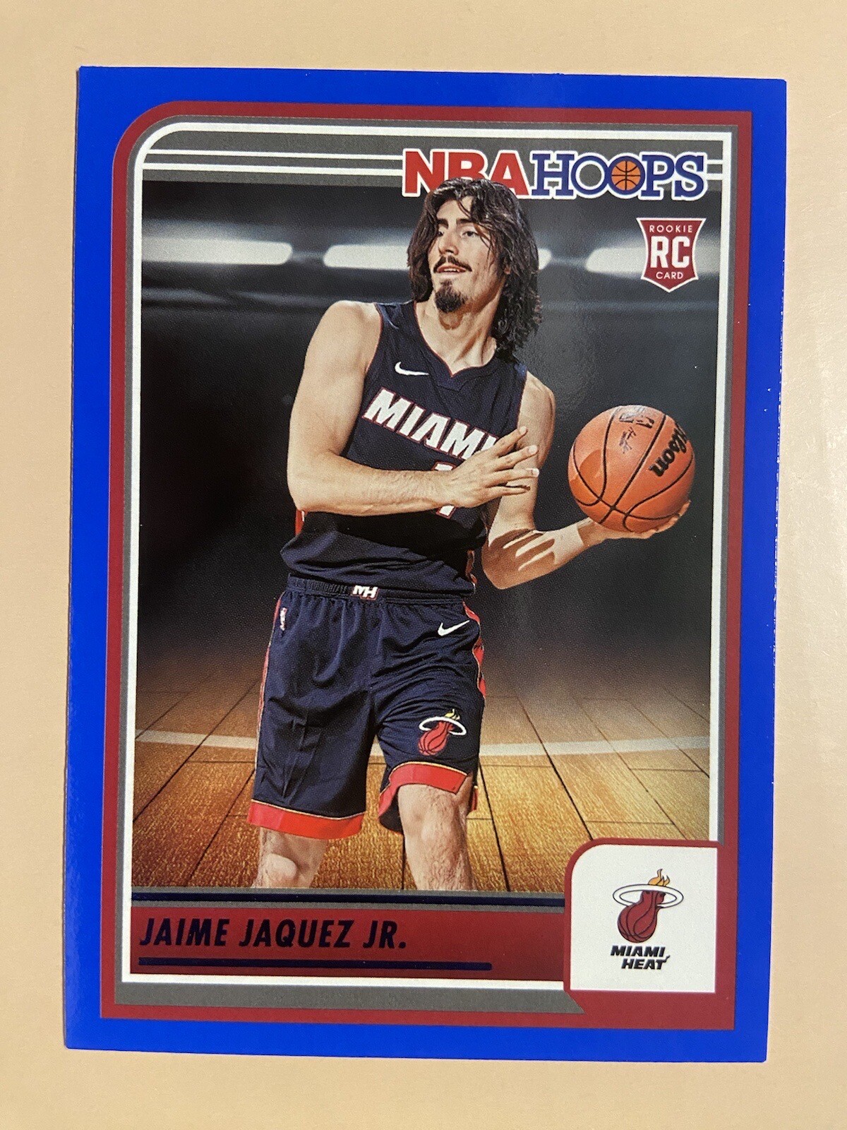 2023-24 Panini NBA Hoops Jaime Jaquez Jr Rookie #249 Blue Parallel Miami Heat