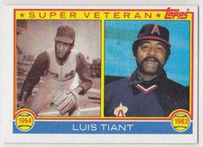 Luis Tiant 1983 Topps 179 Super Veteran California Angels Baseball Card