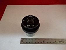 MICROSCOPE PART EYEPIECE OCULAR UNKNOWN MAKER H.K. 15X OPTICS AS IS M2-B-67