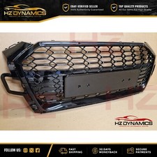 GLOSS BLACK GRILL GRILLE HONEYCOMB BADGELESS FIT AUDI A5 2019 RS5 LOOK FACELIFT