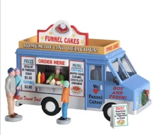 Lemax Funnel Cakes Food Truck Holiday Village Train Carnival 3 Piece Set
