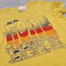 New Toy Story Hit the Road Yellow Tshirt Medium Disney Forky Woody Buzz