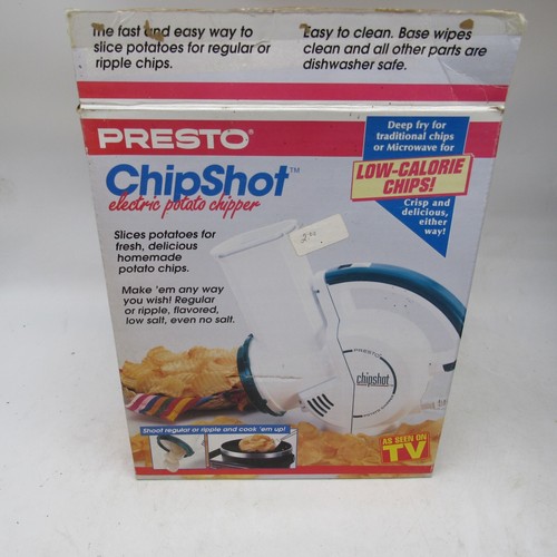 Presto Chipshot Electric Potato Chipper In Box VERY NICE FAST SHIPPING - Picture 6 of 9