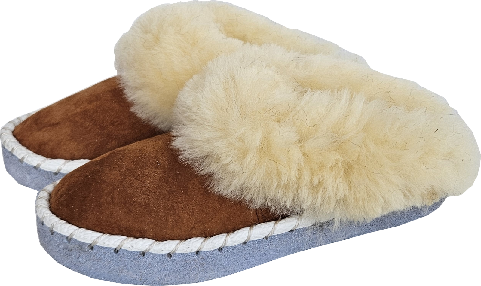 APL PELLICCIA DI AGNELLO calde PANTOFOLE mules mulacce taglia 40 NUOVE pelle di pecora pelle fatte a mano