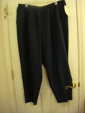Woman's Vintage Levi's Bend Over Elastic Waist Navy Blue Dress Pants 30W New USA