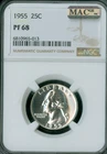 1955 WASHINGTON QUARTER DOLLAR NGC PF68 MAC SPOTLESS *