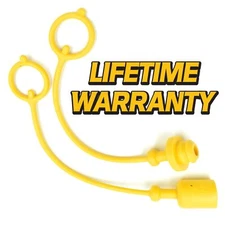 OEM Upgrade Coupler Fitting Yellow Dust Cap & Plug for 3/8 ISO Kubota Tractor