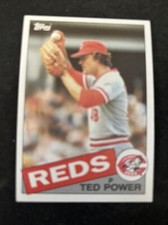 1985 Topps Baseball Card #342 Ted Power Cincinnati Reds NmMt Free Shipping!