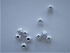 CRAFT-JEWELLERY-BEADS 10 x 5mm White/Silver Silver Plated Alloy Round Spacers