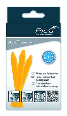 Pica Signierkreide gelb Pack a 12 Stk Forstkreide Fettkreide Pica Classic Kreide