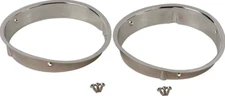 Kentrol Headlight Bezels (Pair) Polished T-304 SS Fits 97-06 Jeep Wrangler TJ
