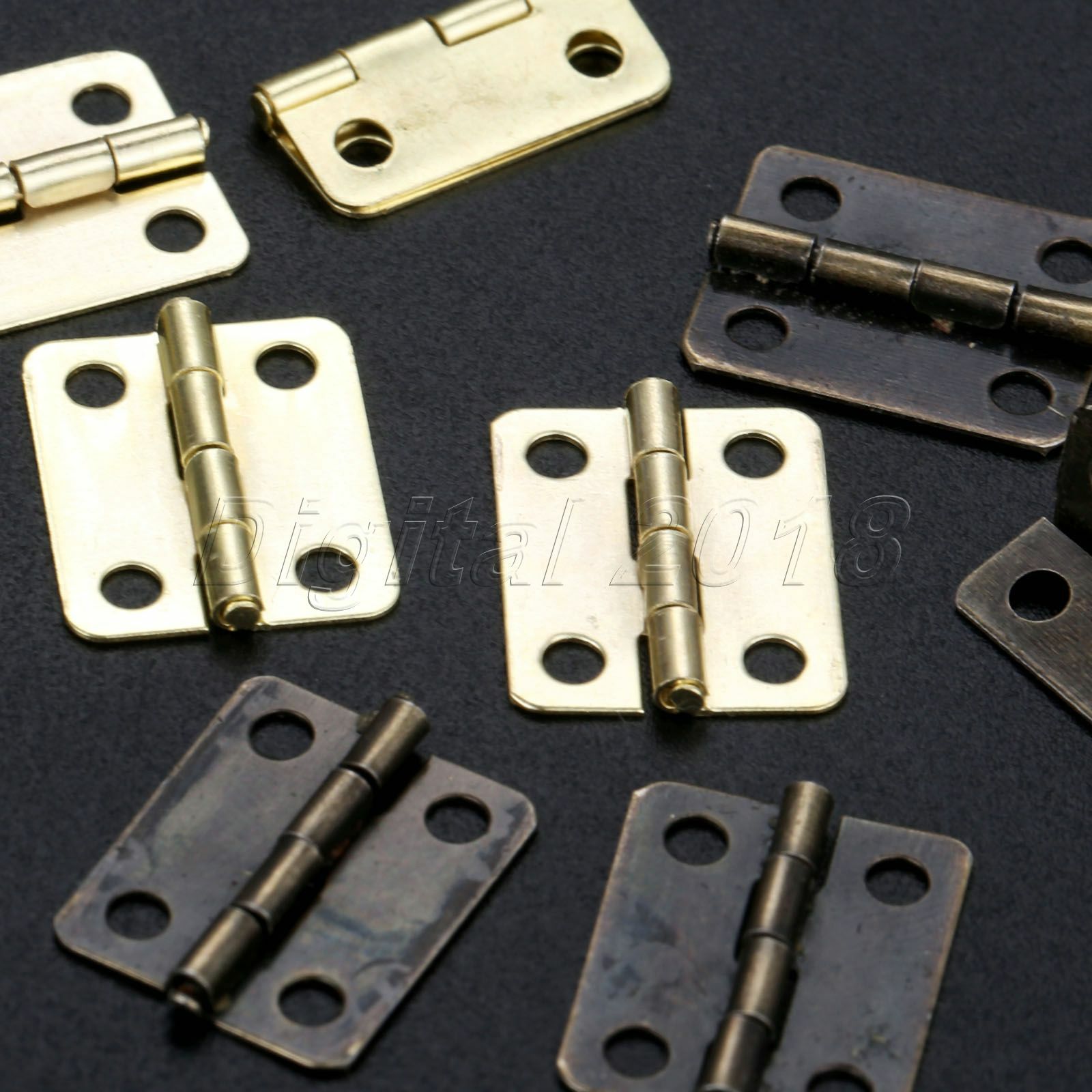 60x Antique Jewelry Box Dolls House Hinge Furniture Door Hinges