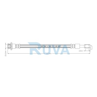 Fits Nissan Juke 2010- 1.5 dCi 1.6 Ruva Rear Right Outer Brake Hose
