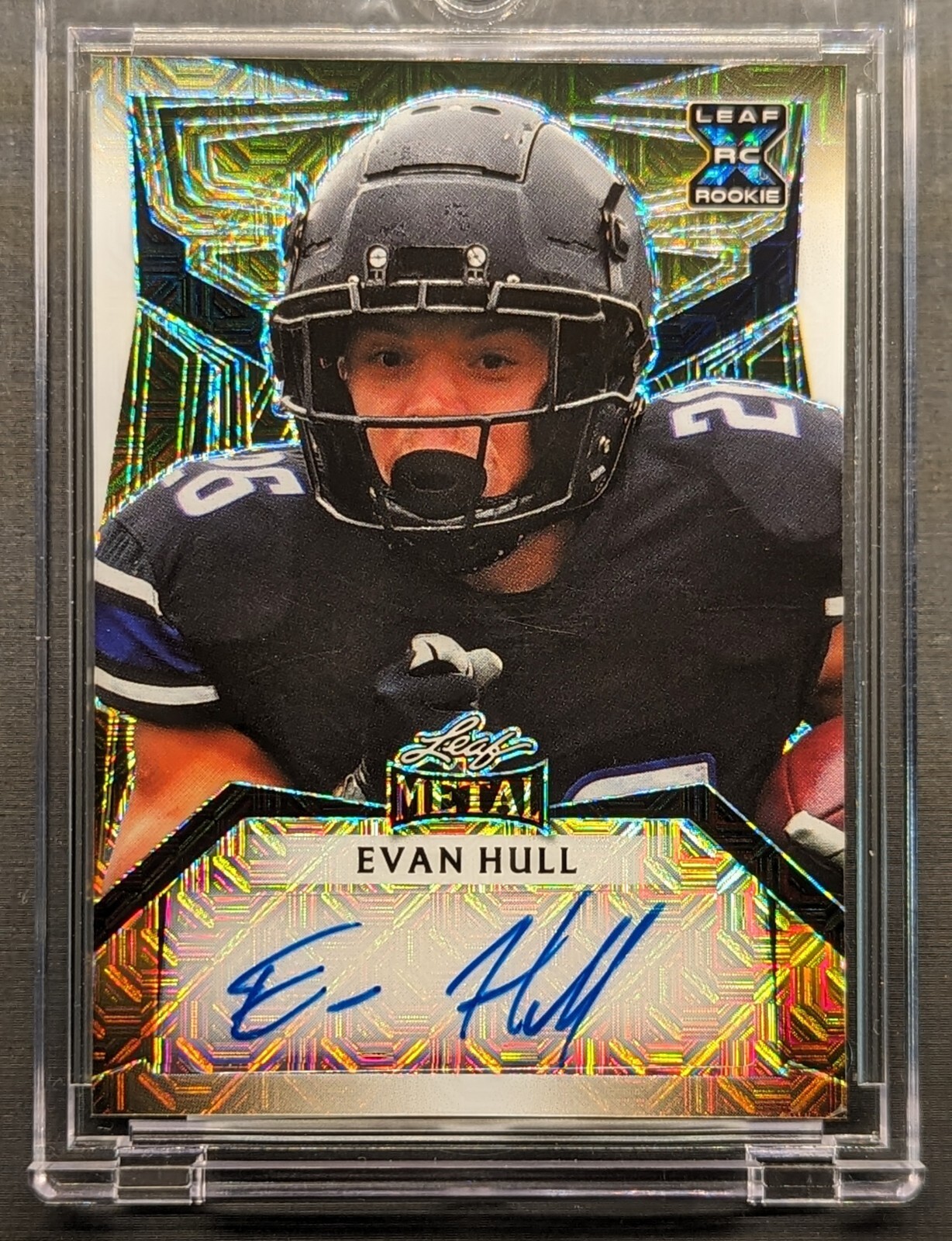 Evan Hull Leaf Metal Autographs #BAEH4 2022 Leaf Metal Draft Autograph Flashback-Gold 1/1