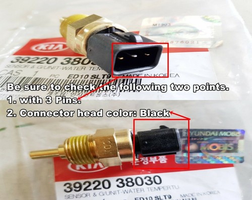 Genuine OEM KIA Coolant Temp Sensor 39220-38030 (Brand New Sealed Bag) - Picture 2 of 5
