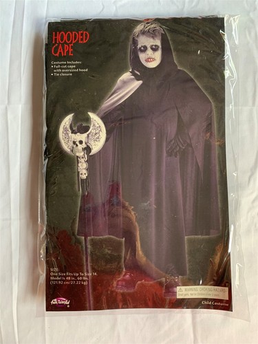 Fun World Halloween Hooded Cape OSFM Up To Size 14 Cosplay Costume