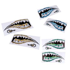 Lot 2 Shark Teeth Mouth Decals Sticker Kayak Car Truck Graphics DIY Accessories