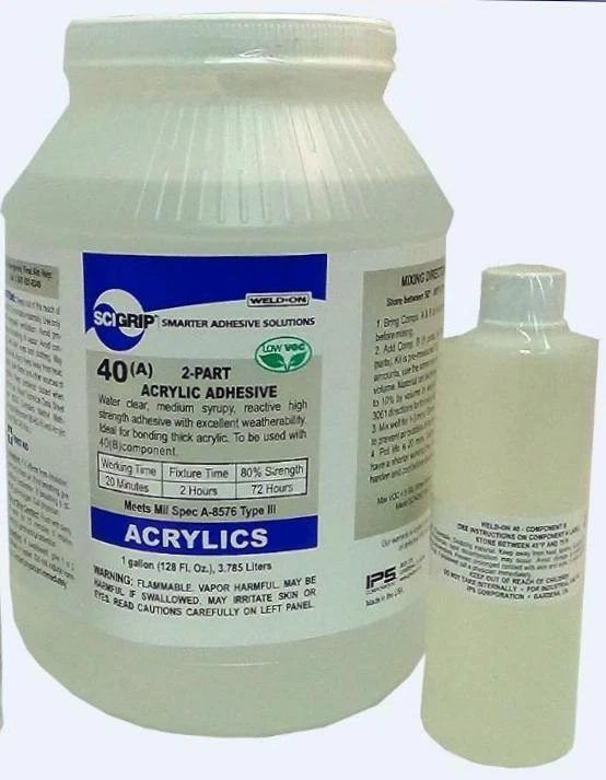 IPS SCIGRIP Ips Weld-on #40 2-part Acrylic Cement (glue) Adhesive Kit - 1 Gallon