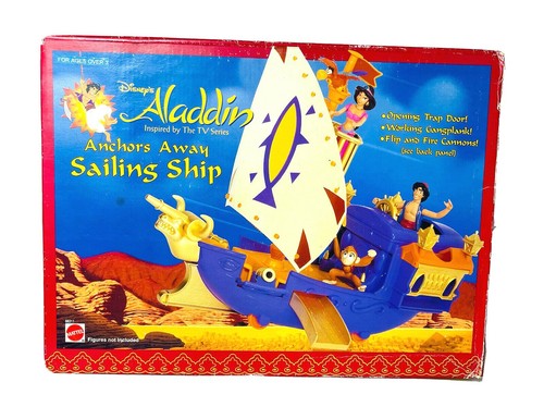 NIB Vintage 1994 Super Rare Disney Aladdin Anchors Away Sailing Ship Play Set