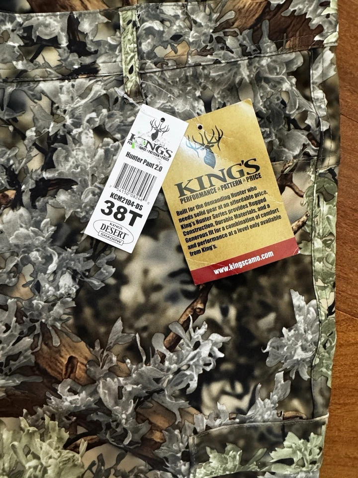 King's Hunter Pants 2.0 (KCM2104-DS) Camo Desert Shadow 38T Brand New With Tags - Image 3 of 4