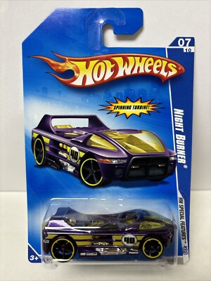 HW HOT WHEELS SPECIAL FEATURES #7/10 NIGHT BURNER HOTWHEELS PURPLE/YELLOW #93