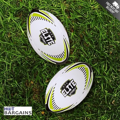 2 x Rugby Ball Größe 5 ideal für Training & Spiele, Teens & Rugby für alle Altersgruppen