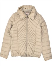 Ellesse Womens Padded Jacket Uk 14 Medium Beige Nylon Bl28