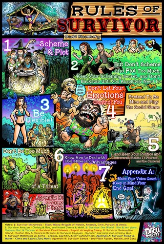 Rules of Survivor Poster - Rules by David Bloomberg, Designed by Dabu Doodles  - Afbeelding 1 van 12