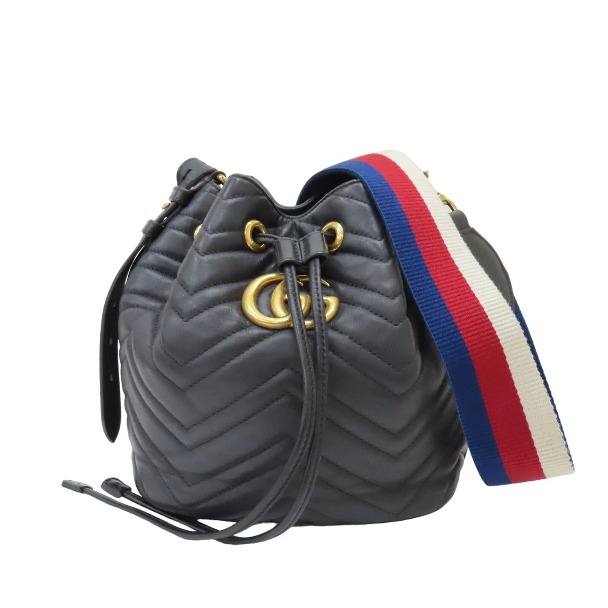 Gucci Calfskin Matelasse Sylvie Web Small GG Marmont Top Handle