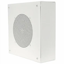 Quam SYSTEM-1-QUAM 8" Square Surface Wall-Mount Speaker, 25V/70V, White Powder