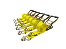 (6) New 2" x 15' 5000 lb Ratchet Straps J Hook Heavy Duty Tie Downs 