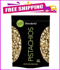 Wonderful Pistachios In-Shell Roasted and Salted Nuts 48 Ounce Resealable Bag
