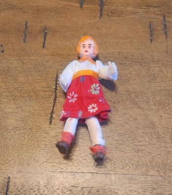 Vintage CACO Doll Young Girl,  Minor Fraying At Left Ankle Area See Pics