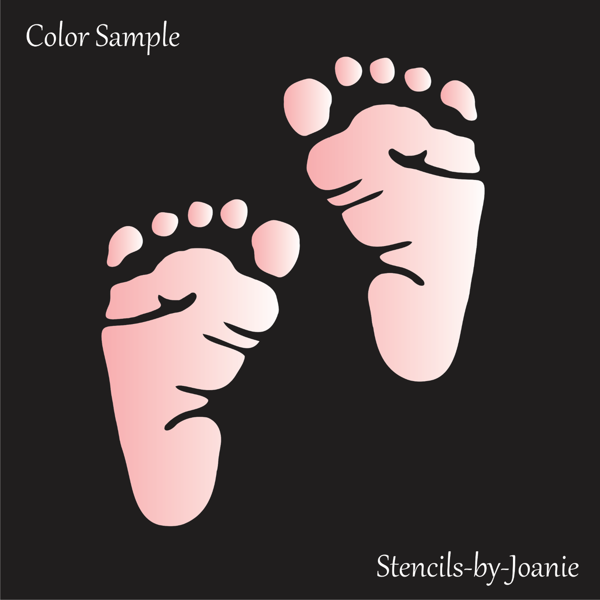 Joanie Nursery Stencil Baby Toes Feet Child 2 joanie-nursery-stencil-baby-toes-feet-child-2-footprint-country-diy-art-signs-ebay
