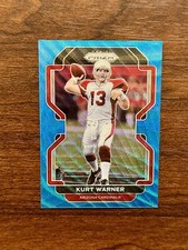 2021 Panini Prizm Kurt Warner #82 Blue Wave Prizm /199 - Cardinals