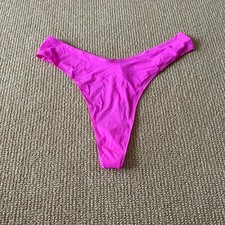 Skims Neon Pink Jelly Sheer Dipped Thong, Size 3X NWT