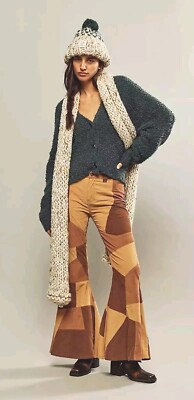 Free People Jeans No Boundaries Flared Cordjeans Größe UK 24, 25'' Taille UVP 188£