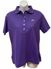 Vintage Haymaker Lacoste Polo Shirt Purple Short Sleeve Logo Preppy Made In USA