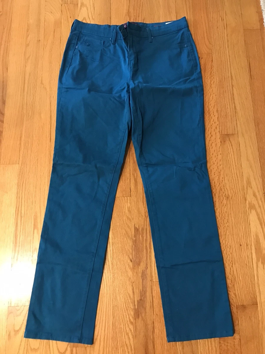 Gloria Vanderbilt Sadie Slim Jeans 10 Teal Stretch Cotton