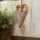 Scandinavian Swedish Straw Christmas Ornaments Heart - Pinecone- Angel Set3 — photo 7