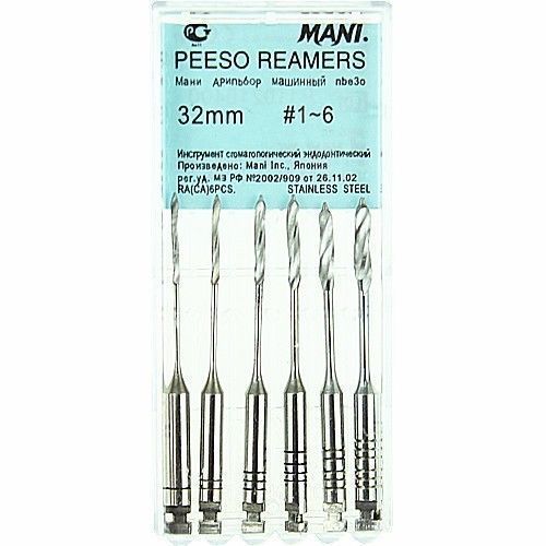 Dental PEESO REAMERS Drill 32mm 16 MANI Endodontic Root Canal