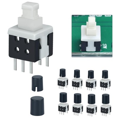 30 PCS Mini Momentary Push Button Switch 5.8x5.8mm DPDT 2Way On Off 0.5A