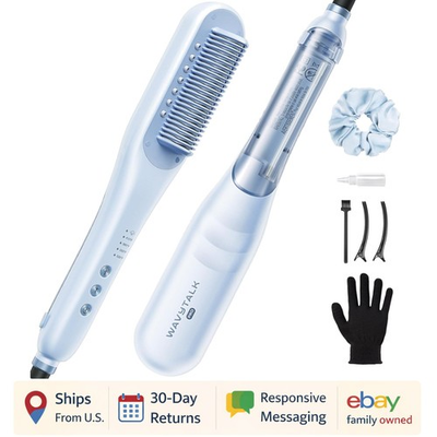 #ad #ad Pro Steam Hair Straightener Brush 3 in 1 Straightening Brush Steam Reduces ... $89.94