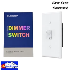1-4 Packs ELEGRP Digital Toggle Dimmer Switch for Dimmable LED CFL Incandescent