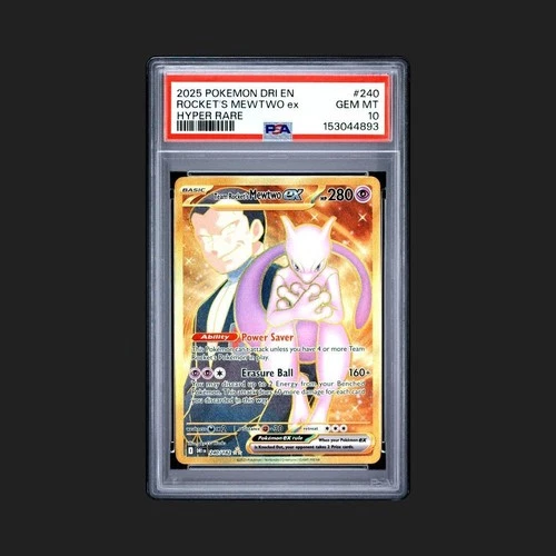Team Rocket's Mewtwo ex 240/182 Sv10: Destined Rivals Holo PSA 10